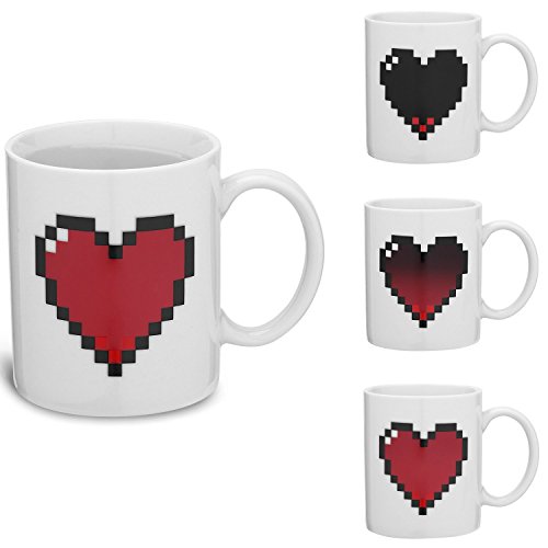Kikkerland Pixel Heart Morphing Mug - Pixel