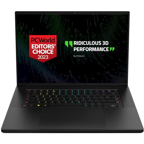 Razer Blade 16 Gaming Laptop: NVIDIA GeForce RTX 4080-13th Gen Intel 24-Core i9 HX CPU - 16" QHD+ 240Hz Display - 32GB RAM - 1TB SSD - CNC Aluminum - Compact GaN Charger - Windows 11 - Chroma RGB - Classic Black - QHD+ 240Hz - RTX 4080