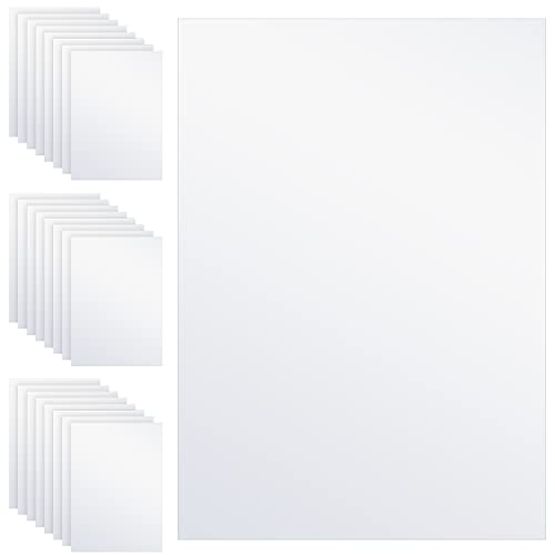 20 Sheets Transparent Holographic Overlay Lamination Self Adhesive Transparent Vinyl Holographic Vinyl for Stickers, A4 Size, 8.25 x 11.7 Inches (Transparent Patternless) - Transparent Patternless