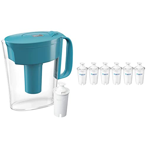 Brita Water Filter Pitcher + Replacement Filters (6 Count)