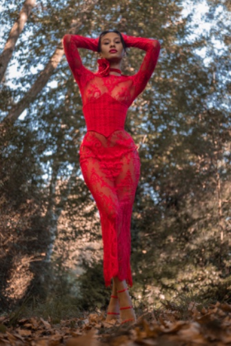 ROBE ROUGE EN DENTELLE | UK 6 / EU 34 / US 2