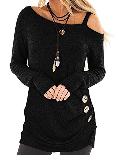 Women's Cold Shoulder Tops: Long Sleeve Casual Shirts