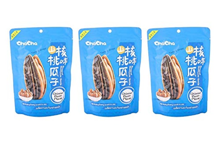 ChaCha Roasted Sunflower Seeds Chinese Pecan Flavor, (3 Pack, Total of 16.92oz) - Chinese Pecan