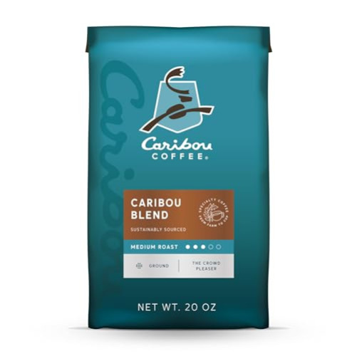 Caribou Coffee, Medium Roast Ground Coffee - Caribou Blend 20 Ounce Bag - Packaging May Vary - Caribou Blend - 1.25 Pound (Pack of 1)