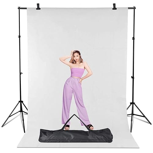 Professional Photo Studio 2x3 Meter Background Stand Support Kit with White Photo Backgrounds Backdrop Screen Carry Bag