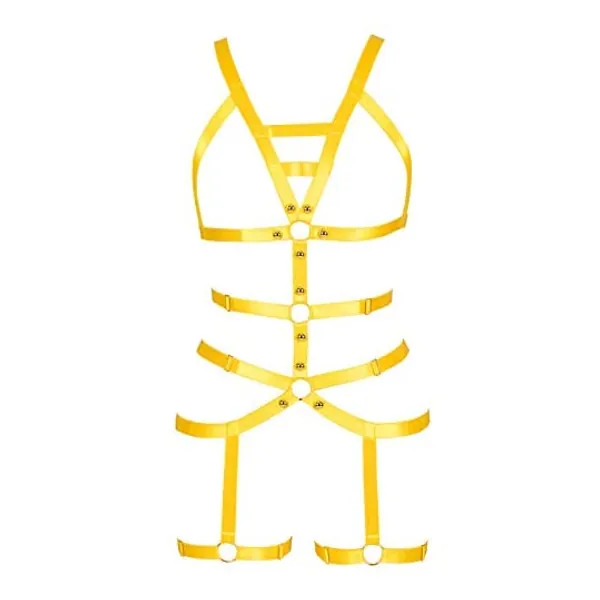 
                            PETMHS Women's Full Body Harness Garter Belt Stockings Lingerie Elastic Suspender Belt
                        