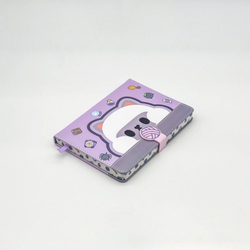 Ginza Button Notebook Cat Purple | Default Title
