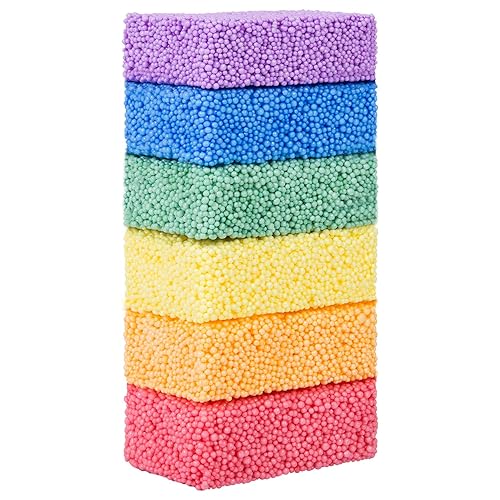 Funny Poop Floam Clay 6 Colors Modeling Foam Beads Play Kit for Kids Educational Magic Clay DIY Art Crafts Never Dries Out Preschool Toys Motor Skills - 6 Blocks