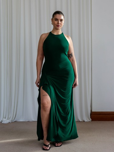 Keira Dress | L / Pine Green