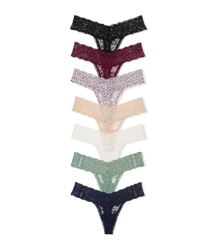 Victoria's Secret Lacie Thong Panty Pack, Underwear for Women (XS-XXL) - Small - Essential Mix