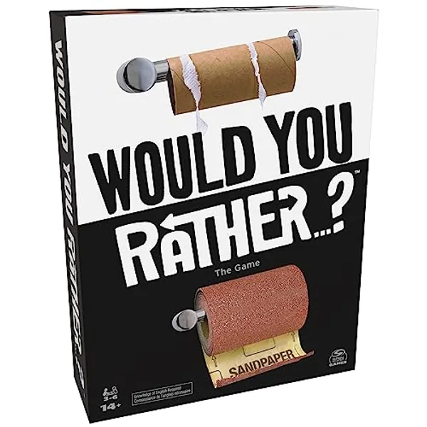 Spin Master Games, Would You Rather? - Funny Card Game for College, Birthday & More, Family Games, Party Games, Card Games for Adults & Teens Ages 14+