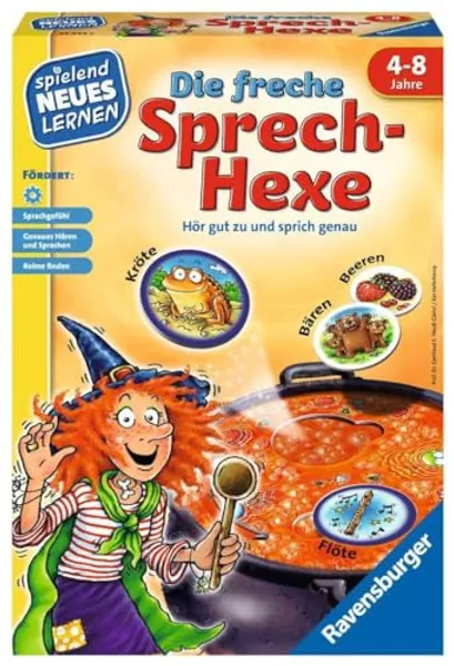 Ravensburger 24944 - Die freche Sprech-Hexe - Spielen und Lernen für Kinder, Lernspiel für Kinder ab 4 Jahren, Spielend Neues Lernen für 2-4 Spieler