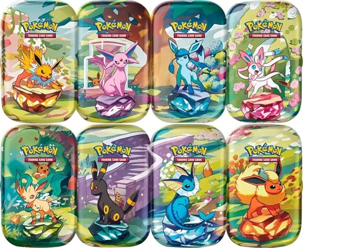 Pokemon TCG Scarlet & Violet 8.5 Prismatic Evolutions Mini Tin - 1 Random Art