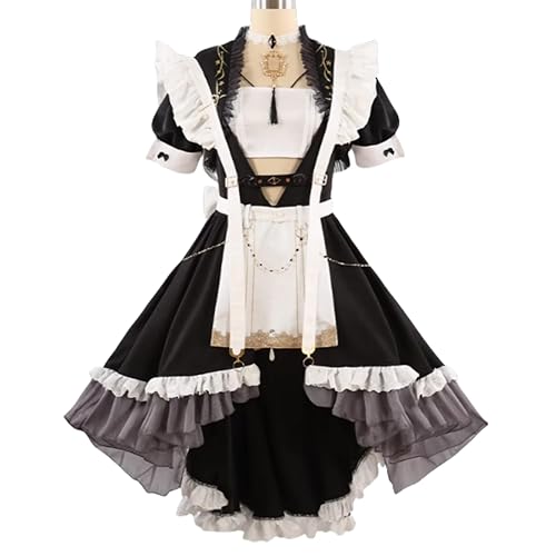 Nu: Carnival Rei Maid Outfit Cosplay Costume Cos Game Anime Party Uniform Hallowen Play Role Clothes - Male S