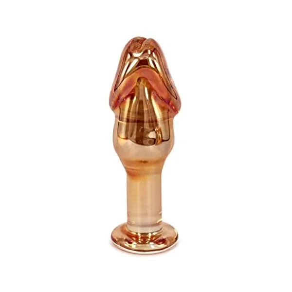 Eastern Delights Glass Pleasure Penis Wand Dildo, Anal Sex Toy Butt Plugs (S)