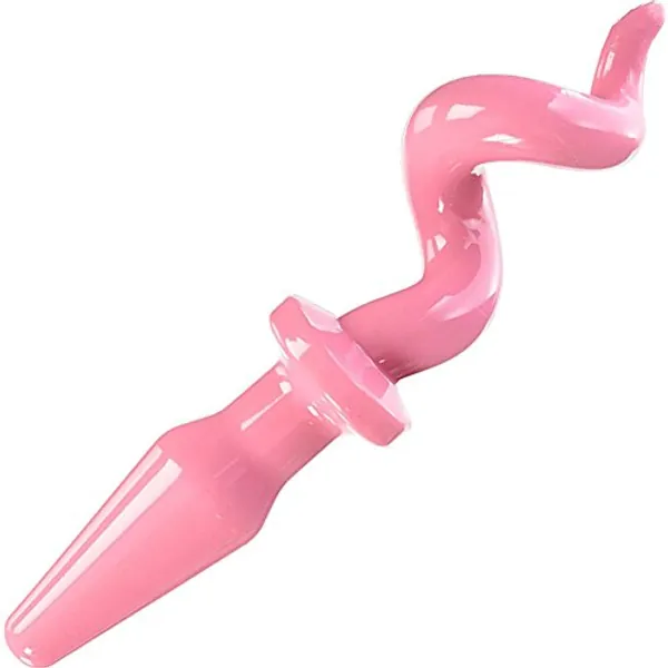 Master Series Pig Tail Butt Plug, Pink
