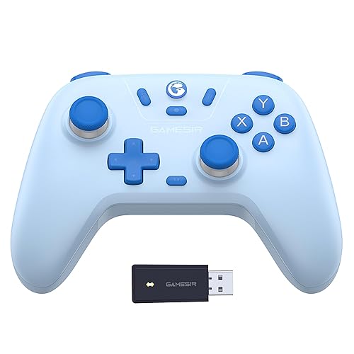 GameSir Nova Lite 2.4g Wireless Controller for Windows PC, iPhone, Android, Switch & Steam Deck, Bluetooth Controller Gamepad with Hall Effect Trigger,Turbo,Rumble Vibration (Blue) - Nova Lite(Blue)