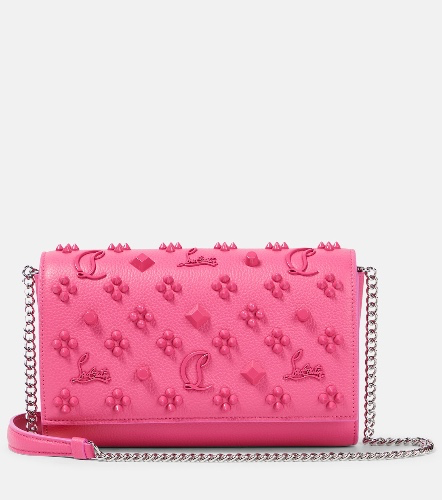 Paloma leather clutch in pink - Christian Louboutin