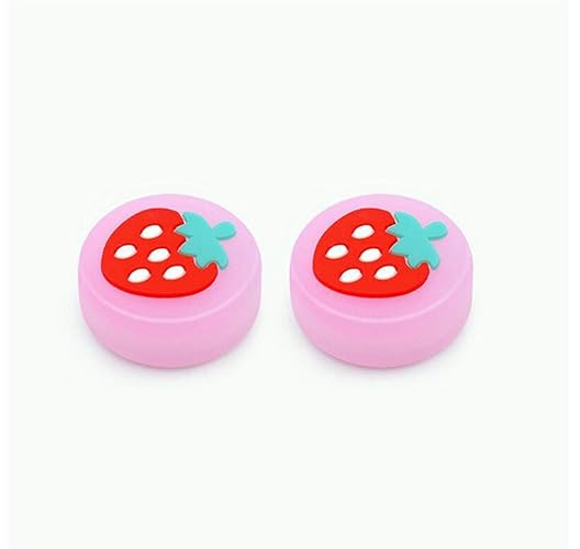 Thumb Grips Caps Joystick Covers for Switch Strawberry -Pink