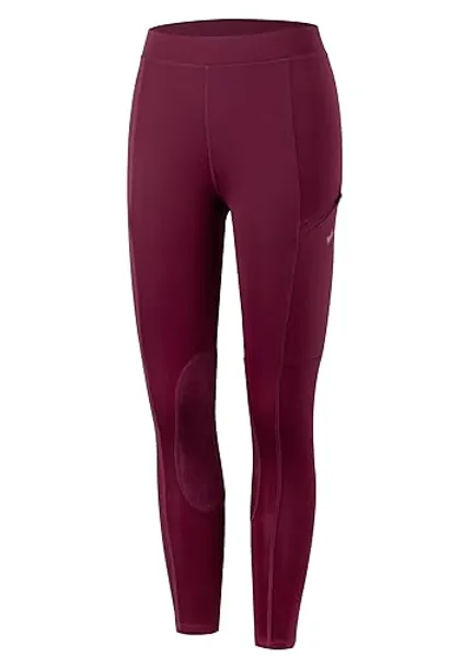 Willit Girls Horse Riding Pants Tights Kids Equestrian Breeches Knee-Patch Youth Schooling Tights Zipper Pockets