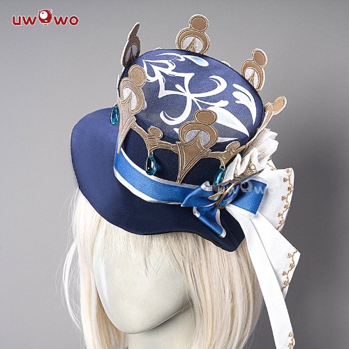 Uwowo Genshin Impact Furina Focalors Hydro Archon Fontaine Cospaly Costume | Save 3% for Costume+vision bundle（add vision into cart） / 【Pre-sale】Set B:Handmade Hat