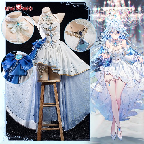 【Pre-sale】 Uwowo Genshin Impact Fanart Focalors Gown Dress Cosplay Costume | L