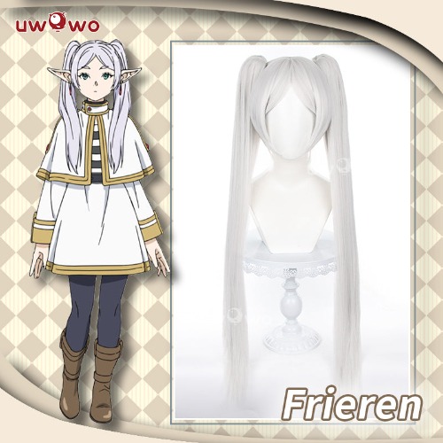 Uwowo Anime Frieren: Beyond Journey's End Frieren Cosplay Wig Two Colors Long Hair | 【In Stock】Silver