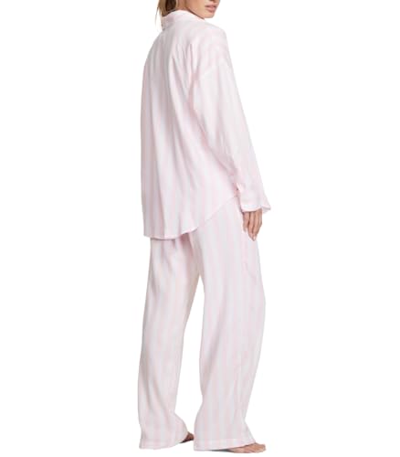 Victoria's Secret Cotton Modal Long Pajama Set, Women's Sleepwear (XS-XXL) - Small - Pretty Blossom Stripes