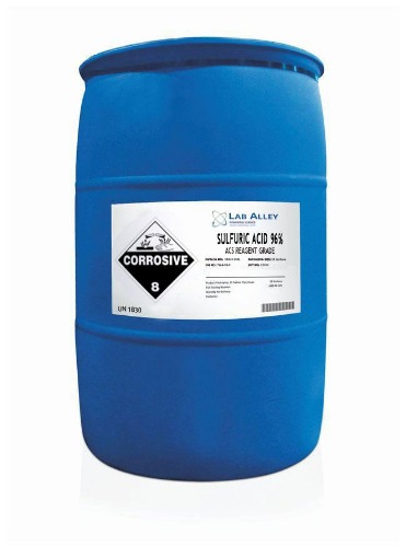 Sulfuric Acid 96% ACS Reagent Grade Solution (95-98%, Concentrated H2SO4) | 55 Gallons