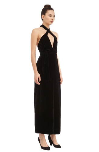 1663 / Hishi Wrap Pants Jumpsuit / Velvet | O/S
