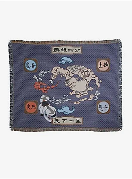 Avatar: The Last Airbender Four Nations Map Tapestry Throw - BoxLunch Exclusive