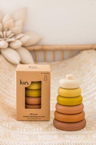 Kiin Silicone Round Stacking Tower Toy | Default Title