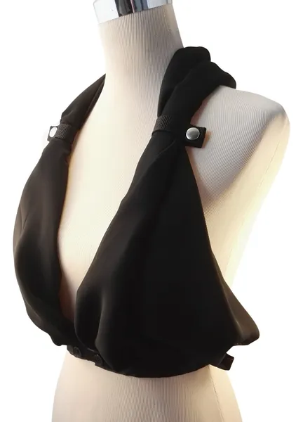 Backless Chiffon Halterneck Top for Underbust Corsets