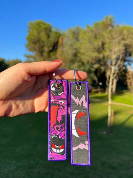 BUY 2 GET 3 - Double-sided Embroidered Anime Keychain / Key Tags / Jet Tag