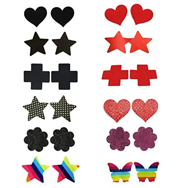 Celamirio Women's Disposable Pasties Nipple Covers 12 Pairs