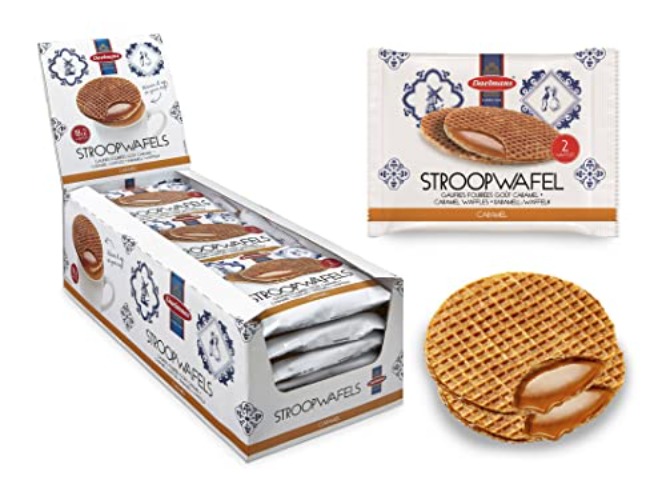 Daelmans Stroopwafels - Caramel Wafers - 78 g x 18 in a Box - Authentic Dutch Caramel Waffle - Stroopwaffels