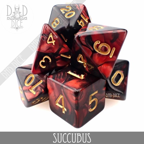 Succubus 7 or 11 Dice Set - 7 Dice Set