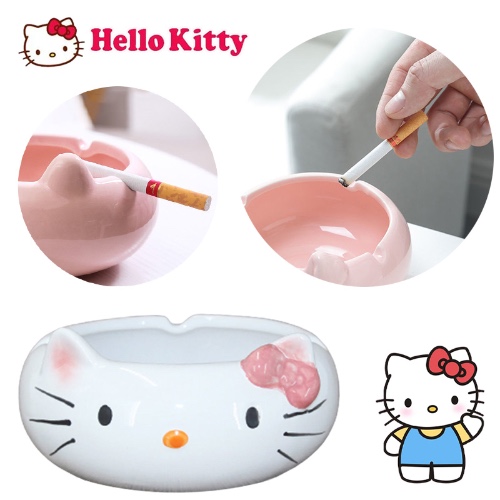 Hello Kitty Ashtray For Home Smoking Weed Accessories Desk Cigarettes Tobacco Office Bar Creative Ashtrays Cigar Ash Tray Gift