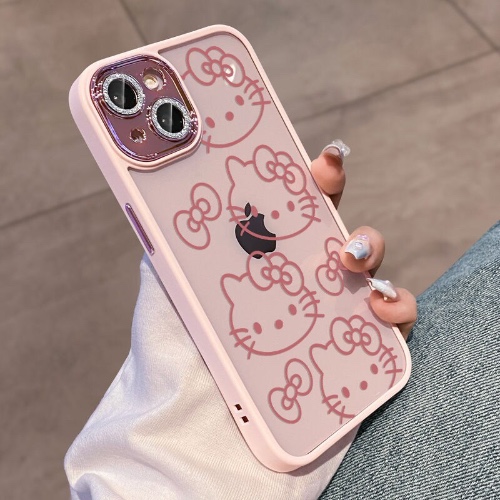hello kitty Cartoon Iphone Phone Case with Chain for Iphone 12 13 14 Case Pro Max Xr X Xs Max All-Inclusive Anti-Drop - AliExpress 