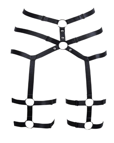 Garter Leg Belt Harness Leg Rave Thigh Garter Harness Strappy Garter Belt for Women - Black