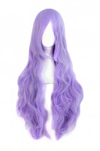 MapofBeauty 31 Pollic/80cm Lungo Capelli Spirale Riccio Cosplay Costume Parrucche (Viola Chiaro)