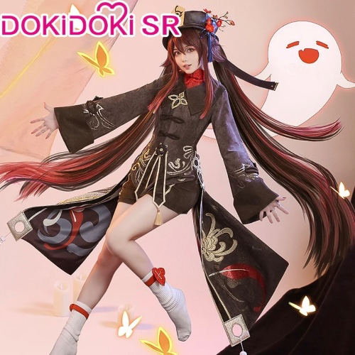 【S/M/XL Ready For Ship】【Size S-XXL】DokiDoki-SR Game Genshin Impact Hutao Cosplay Costume Hu Tao Costume Halloween | Costume Only-M