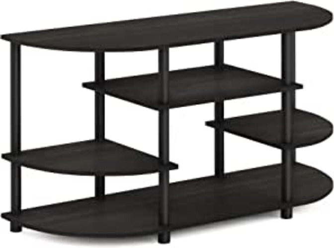 Furinno JAYA Simple Design Corner TV Stand, Espresso/Black - Espresso/Black TV Stand