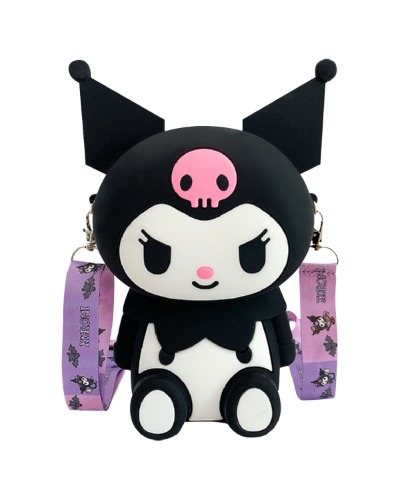 CZZLYJ Kuromi Crossbody Shoulder Bag Cartoon Kuromi Anime Bag Cute Kuromi Wallet - Black