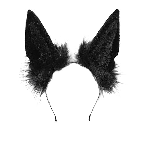 Faylay Dog Ear Women Faux Fur Headband Cosplay Headwear Animal Ears - Hlh