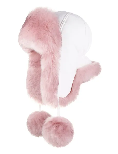 Futrzane Faux Fur Trapper Hat for Women - Dense Fur - Faux Leather Aviator Hat