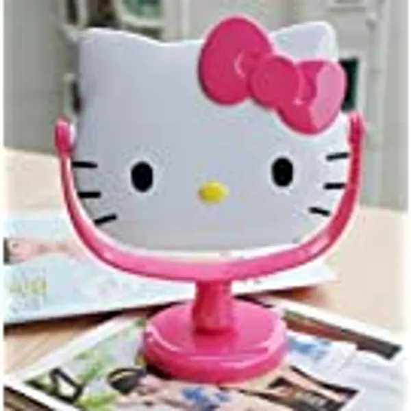 Toworld18 Cute Pink Hello Kitty Cosmetic Mirror Make up Mirror