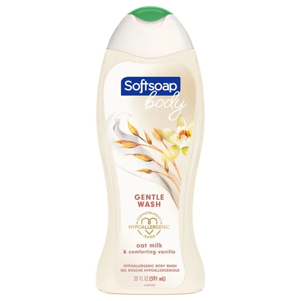 Softsoap Oat Milk & Vanilla, Hypoallergenic Body Wash for Sensitive Skin, 591 ml