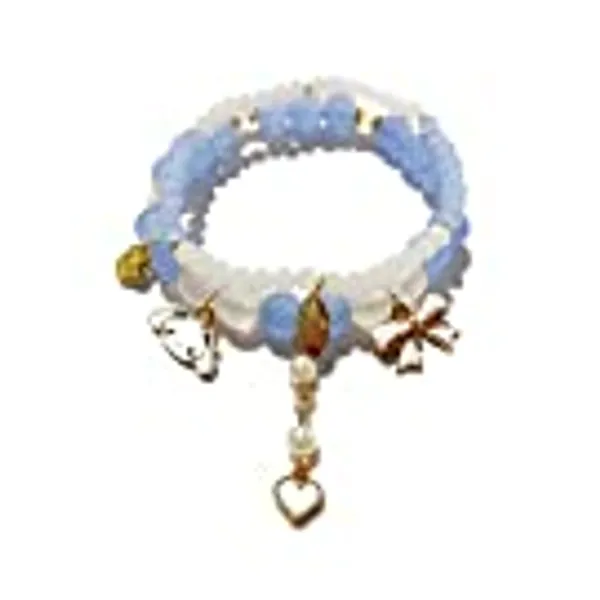 Cinnamoroll Crystal Bead Bracelet Kuromi and My Melody Bracelets Sanrio Jewelry for Bff Friendship Best Friend Gift Cute Cartoon Kawaii Elastic Beaded Bracelets for Girls Women