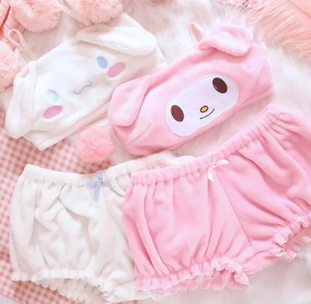 Cinnamoroll Kuromi My Melody Pajamas Set  Cute Velvet Fluffy | Etsy Australia